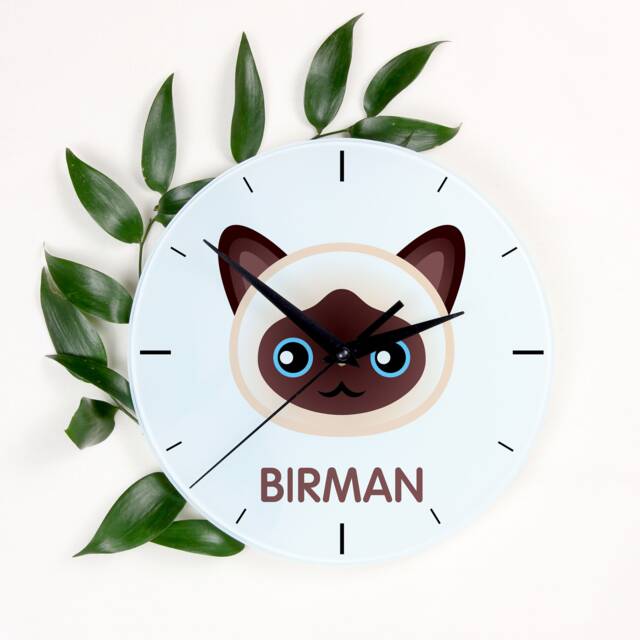 A Clock With A Birman Cat. New Collection The Cute Art-Dog Cat - image 1