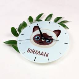 A Clock With A Birman Cat. New Collection The Cute Art-Dog Cat - thumbnail 2