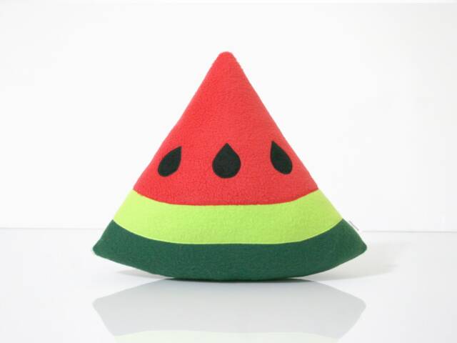 Handmade Fleece Watermelon Pillow Kids Room Decor - image 1