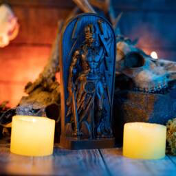 Shango Yoruba Orisha Wood Carving - Spirit Of Thunder Altar Art - thumbnail 4