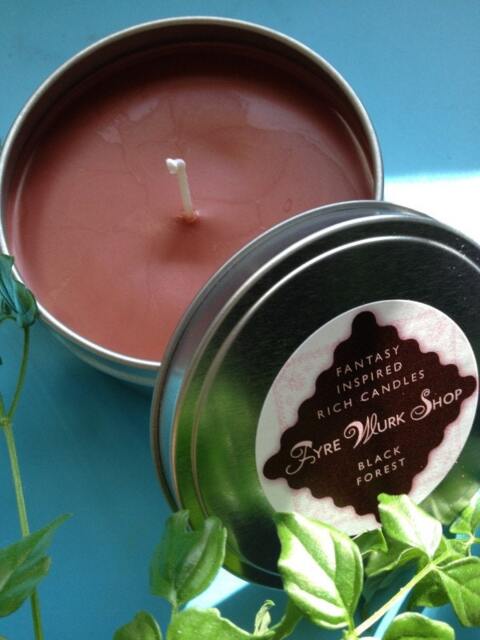 Black Forest - Strong Scented Cherry Chocolate Cake 8 Oz. Soy Candle Tin