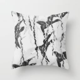 Swallow Throw Pillow. 18x18 Pillow Case. White Black Bird Watercolor Bohemian Sofa Semi Abstract Cushion