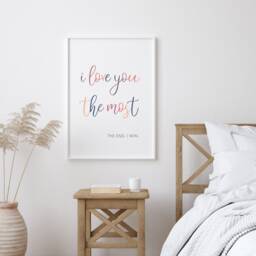 I Love You The Most End Win Quote Print - Romantic Wall Art Unframed - thumbnail 3