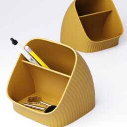 Ripple Desk Organiser - Two Section Pen & Stationery Tidy - thumbnail 1