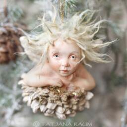 Engel Luka Dekoration Weihnachtsbaumschmuck Kunst Puppe Miniatur - thumbnail 2
