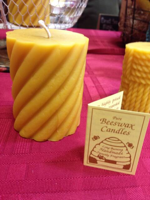 Beeswax Pillar Candle 3-1/2 - image 1