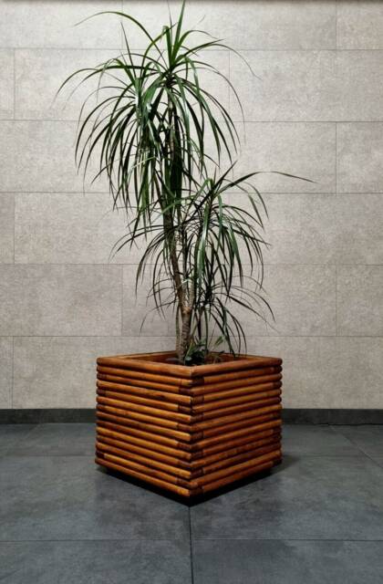 Modern Indoor Wooden Planter, Terrace Flowerpot in Minimal Design 3D, Pot For Outdoor Or Indoor, Industrial Style Flower - image 1