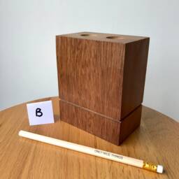 Reclaimed Wood Candle Holder, Candlesticks, Hardwood Candlesticks, Midcentury Modern Style Decor, Teak, Mahogany - thumbnail 3