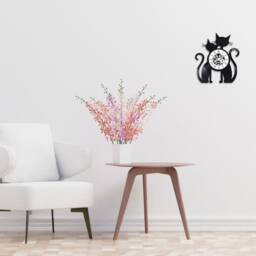33 Rpm Vinyl Record Clock Couple Cat Theme - thumbnail 4