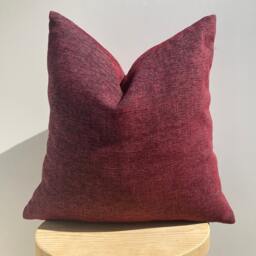 Burgundy Luxury Linen Pillowcase, Decorative Throw Pillow, Pillow For Sofa Couch, 20x20 - thumbnail 2