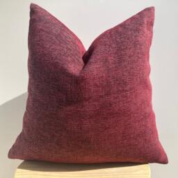 Burgundy Luxury Linen Pillowcase, Decorative Throw Pillow, Pillow For Sofa Couch, 20x20 - thumbnail 4