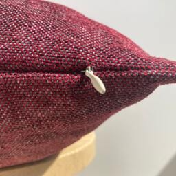 Burgundy Luxury Linen Pillowcase, Decorative Throw Pillow, Pillow For Sofa Couch, 20x20 - thumbnail 3