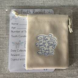 Tooth Fairy Kit, Receipts, Stickers, Velvet Bag, Keepsake - thumbnail 4