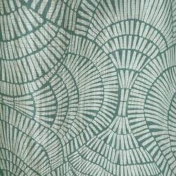 Mid Century Modern Cafe Curtain Teal Vision Pattern, Farmhouse Kitchen Decor - thumbnail 3