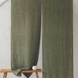 Natural Heavyweight Linen Noren - Minimalist Doorway Curtain Handmade Japanese Style Room Divider Rustic & Sustainable Home Accent - thumbnail 4