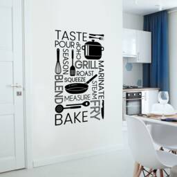 Kitchen Words Wall Sticker Decal Cloud Lettering Dining Room Home Decor Art Transfer