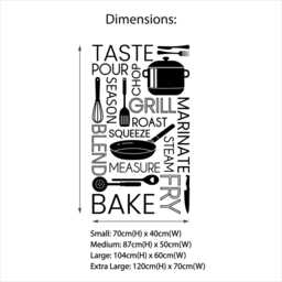Kitchen Words Wall Sticker Decal Cloud Lettering Dining Room Home Decor Art Transfer - thumbnail 2
