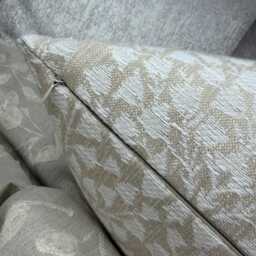 Vivianna Floral Cushion Cover John Lewis Fabric Natural Putty Modern Abstract Design Double-Sided Handmade UK - thumbnail 2