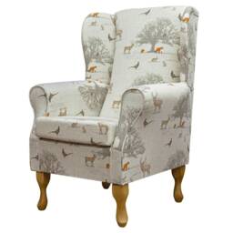 Tatton Nature Handmade Wingback Armchair - Fireside Accent Upholstered Chair British Bespoke Made