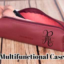 Pencil Leather Case, Custom Laser Engraved Pen Box - thumbnail 2