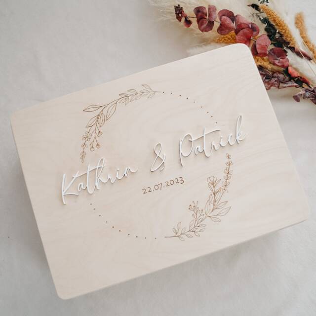 Memory Box Wedding - Birth Gift - Personalized - image 1