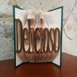 Delicioso - Folded Book Art Fully Customizable, Spanish, Cook, Kitchen - thumbnail 4