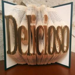 Delicioso - Folded Book Art Fully Customizable, Spanish, Cook, Kitchen - thumbnail 3
