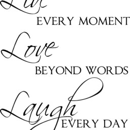 Live Love Laugh Vinyl Wall Decal Decor Lettering Words For The Wall Quotes - thumbnail 2