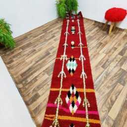 Handwoven Beni Ourain Runner Rug Authentic Moroccan Berber Wool - thumbnail 3