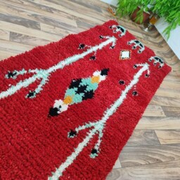 Handwoven Beni Ourain Runner Rug Authentic Moroccan Berber Wool - thumbnail 4