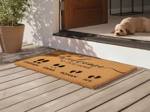 Housewarming Gift Doormat - Personalised Family Name Welcome Mat - image 1