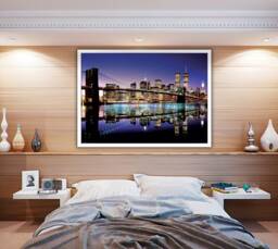 Xxl Poster Frame 100 X 140 cm White Picture Giant Poster, Premium Mdf - thumbnail 1
