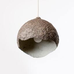Small Lamp Shade For Nursery, Baby Night Light From Paper Mache Globe Nano - thumbnail 2