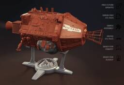 Red Dwarf Mining Space Ship Resin 3D Printed Diy Model Kit Unpainted Various Scales Available