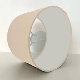 Cream Velvet Drum Lampshade, White Lining, Bedside Or Ceiling Shade - thumbnail 3
