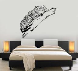 Wall Vinyl Decal Tiger Tree Leopard Cheetah Amazing Mural Art 1469Dz - thumbnail 1
