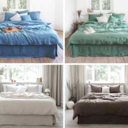 Natural Linen Bedding Set, Stonewashed European Linen, Zipper Closure - thumbnail 2