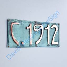 Circa Art Nouveau Date Plaque Historical Sign in Rivanna 4 - thumbnail 1