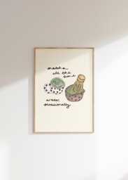 Matcha All The Time. Water, Occasionally Wall Print - Lovers Poster Music Art Harry Styles Inspired Artwork - thumbnail 1