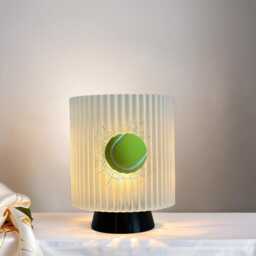 3D Printed Tennis Ball Night Light - Sports Desk Lamp - thumbnail 2