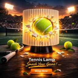 3D Printed Tennis Ball Night Light - Sports Desk Lamp