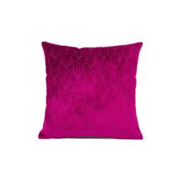 Chic Modern Magenta Pink Art Deco Arches Geometric Cut Velvet Cushion Cover - Handmade Throw Pillow Designer Home D??cor - thumbnail 2