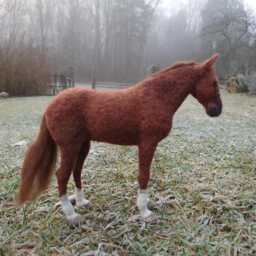 Horse Sculpture Custom Needle Felted Horse Original Felt Art - thumbnail 2