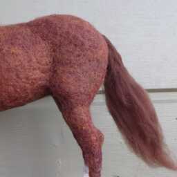 Horse Sculpture Custom Needle Felted Horse Original Felt Art - thumbnail 4