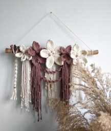 Macrame Flower Wall Hanging Bohemian Home Decor