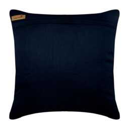 "Silk Navy Blue Throw Pillow Cover 16""x16" - thumbnail 4
