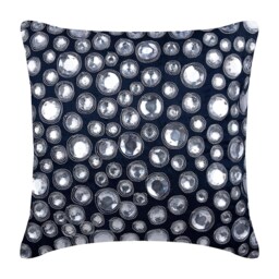 "Silk Navy Blue Throw Pillow Cover 16""x16" - thumbnail 2