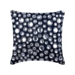"Silk Navy Blue Throw Pillow Cover 16""x16"