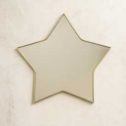 Handmade Moroccan Brass Star Mirror - Boho Wall Decor, Artisan Metal Mirror, Home Decoration - thumbnail 1