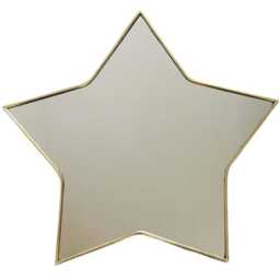 Handmade Moroccan Brass Star Mirror - Boho Wall Decor, Artisan Metal Mirror, Home Decoration - thumbnail 2
